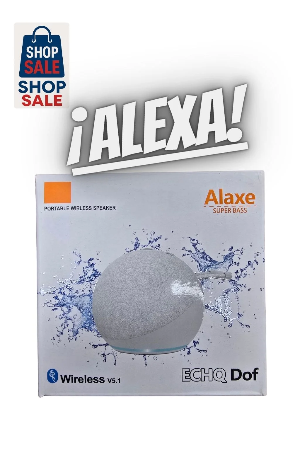 Amazon Echo Dot 5th Gen con asistente virtual Alexa Glacier White sin reloj